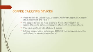 Personal Copper Device TEMPORARY CONTRACEPTION choice, methods.pptx