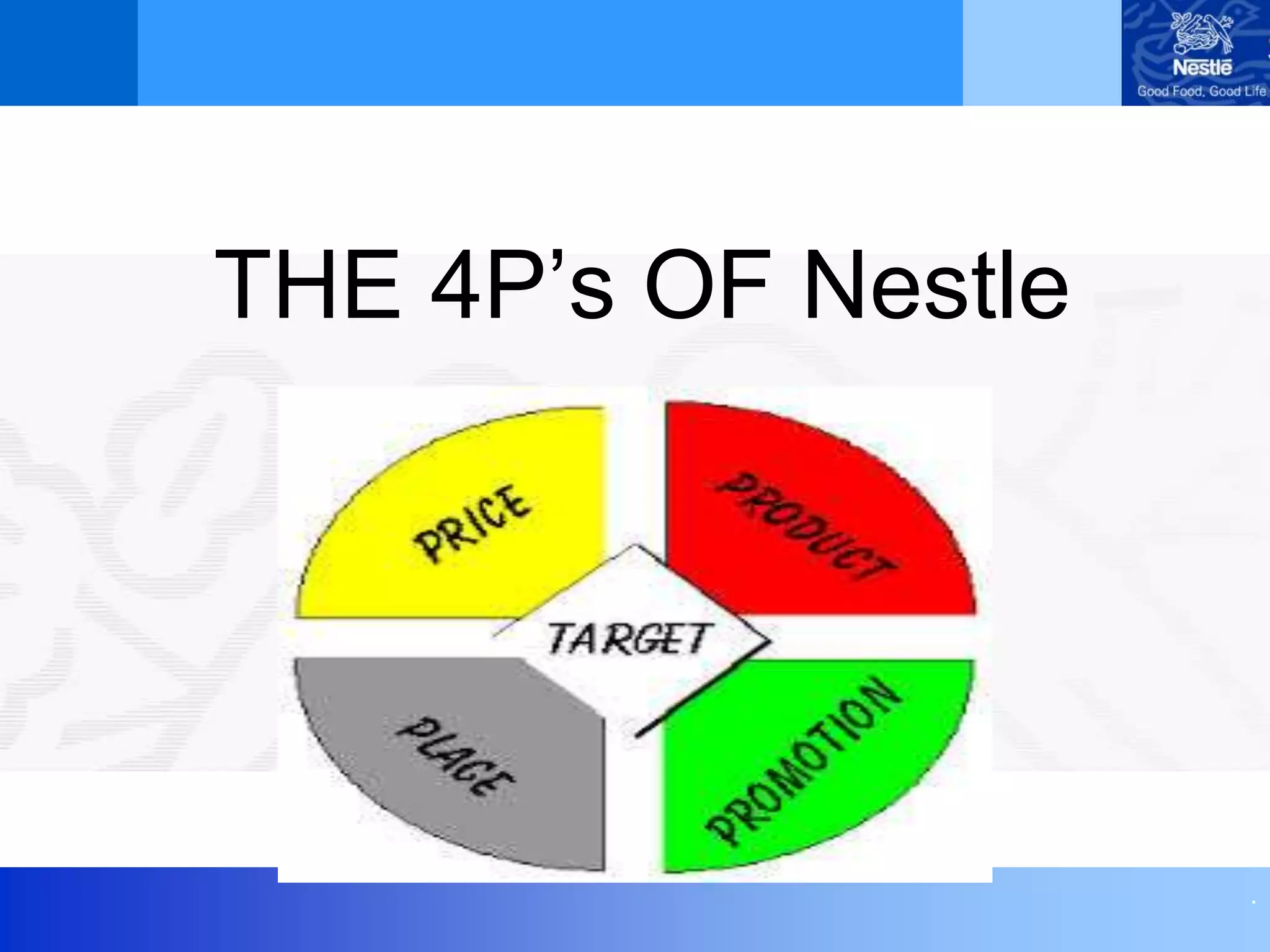 .
THE 4P’s OF Nestle
 