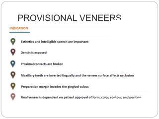PROVISIONAL VENEERS
 