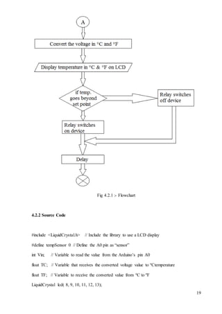 Temperature monitoring and controling using arduino | PDF