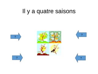 Il y a quatre saisons
?
?
? ?