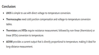 Temperature Sensor Working and Components