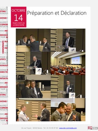 OCTOBRE

14

Préparation et Déclaration

TEMPS FORTS DE
LA RENCONTRE

16, rue Troyon - 92310 Sèvres - Tel : 01-55-95-97-00...