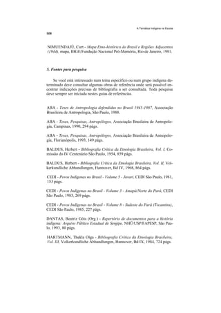 Temática indígena na escola