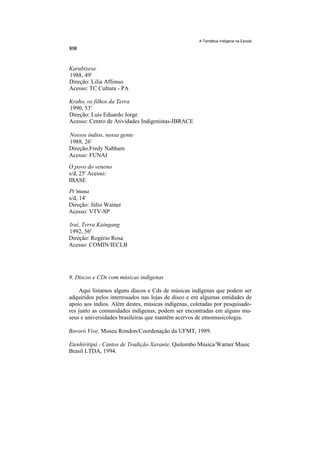 Temática indígena na escola