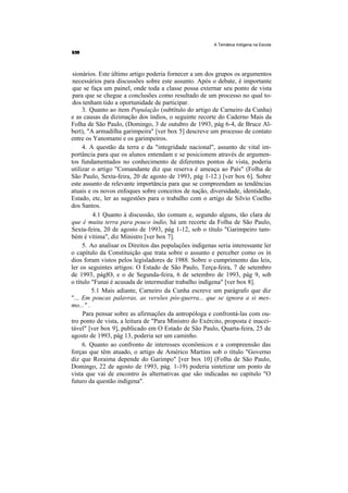 Temática indígena na escola