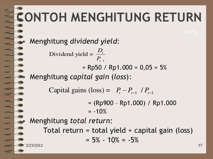 Cara Menghitung Return Saham