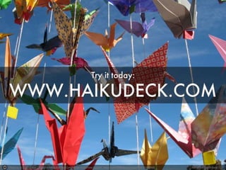 Photo by dr.jd - Creative Commons Attribution-NonCommercial-ShareAlike License https://www.flickr.com/photos/47941010@N00 Created with Haiku Deck 
