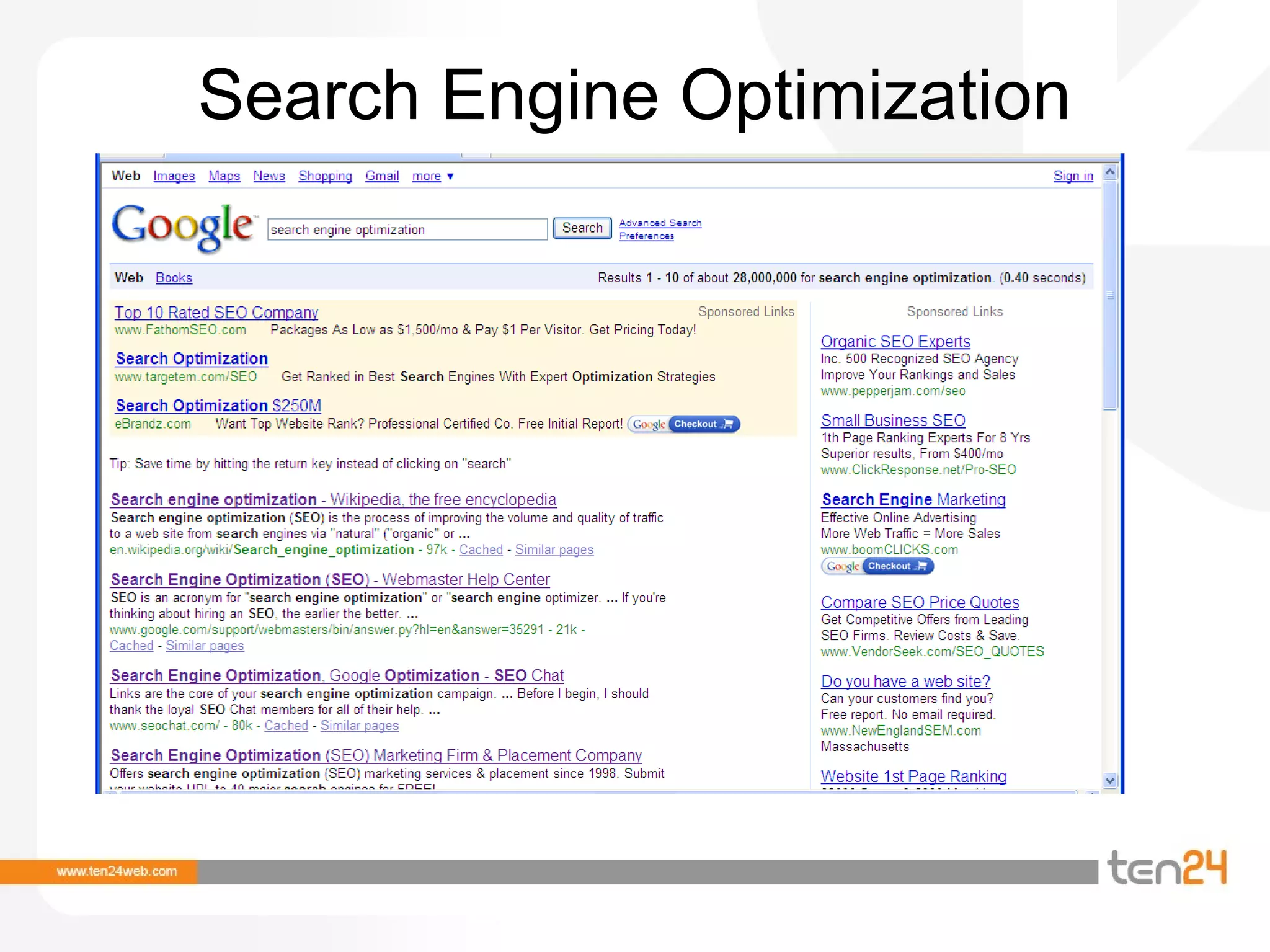 Search Engine Optimization 