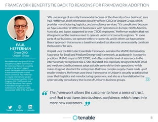 Tenable: Economic, Operational and Strategic Benefits of Security Framework Adoption - EMEA Edition