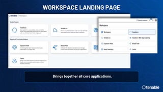WORKSPACE LANDING PAGE
Brings together all core applications.
 