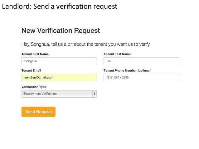 employment verification request