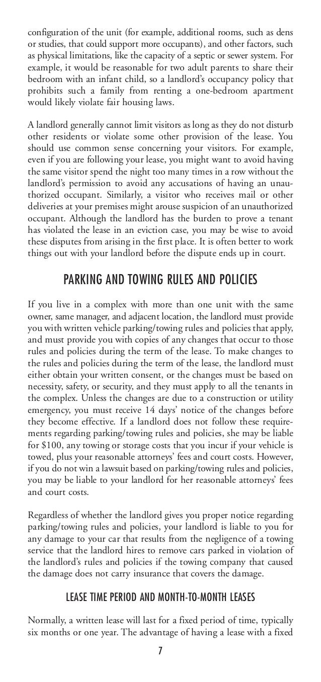 Tenants'rights handbook