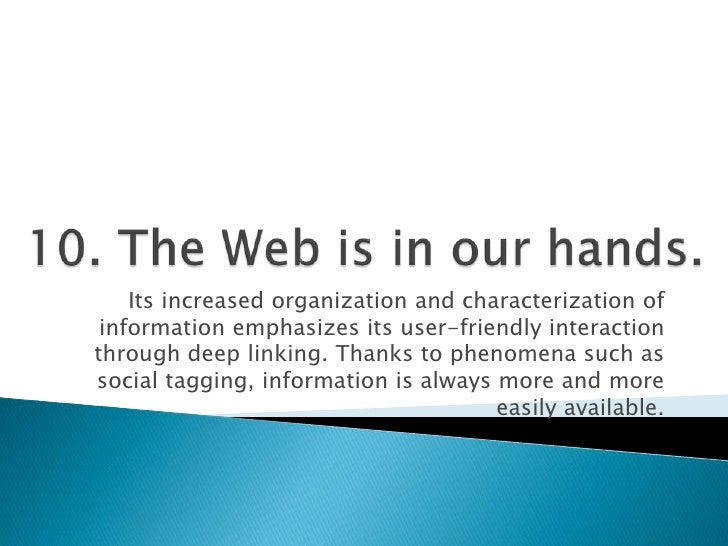 Ten Characteristics Of Web 2.0