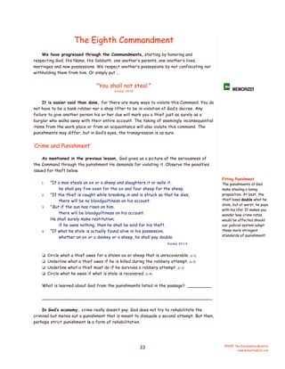 8th Commandment Ten commandment | PDF