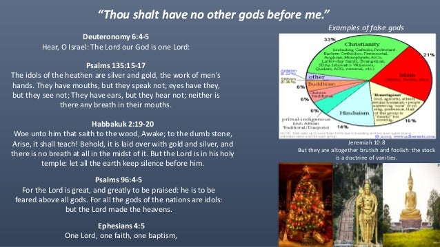 ten commandments all other gods they are the works of man