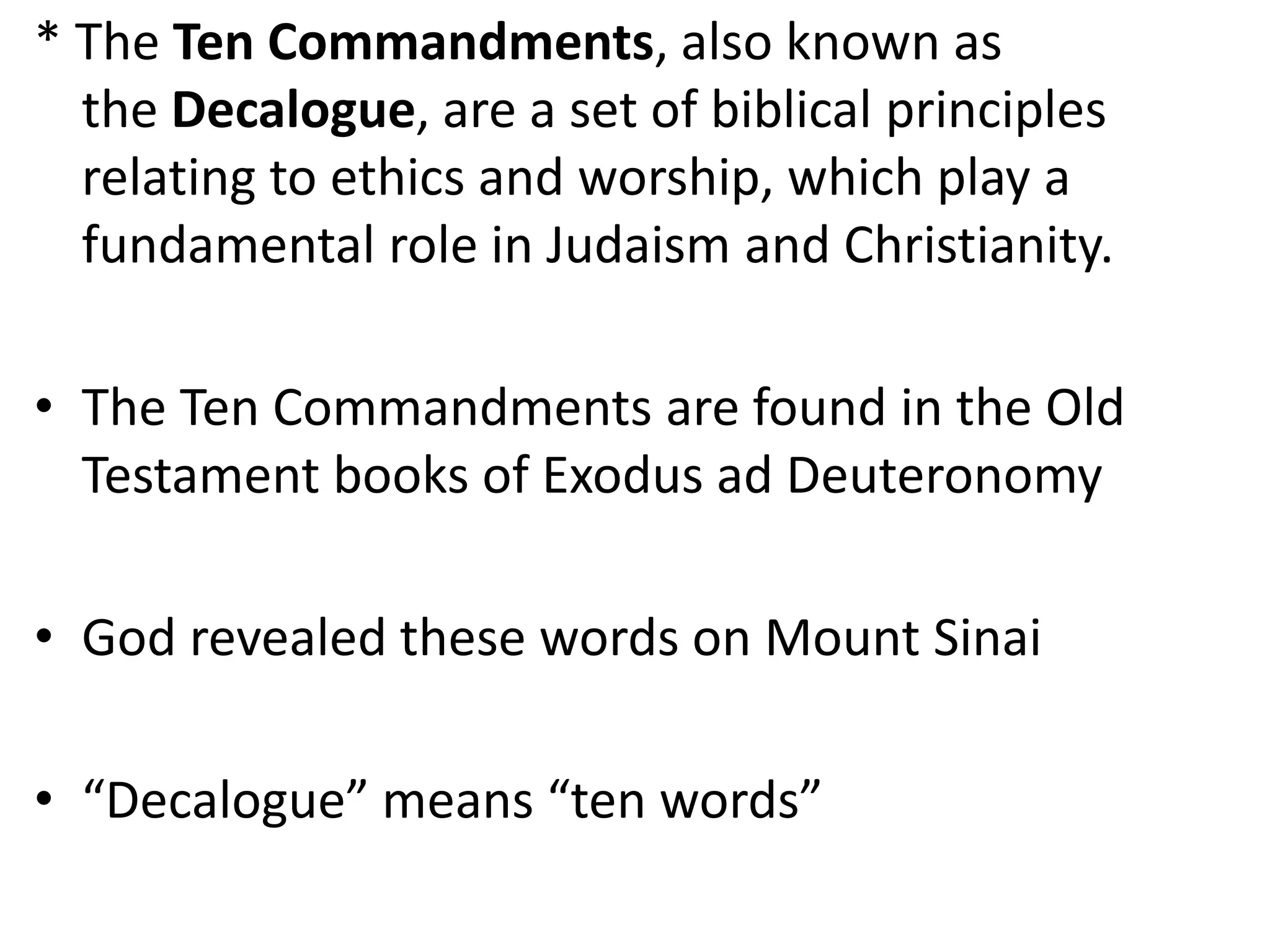 Ten commandments - First Commandment GRADE 8 | PPTX