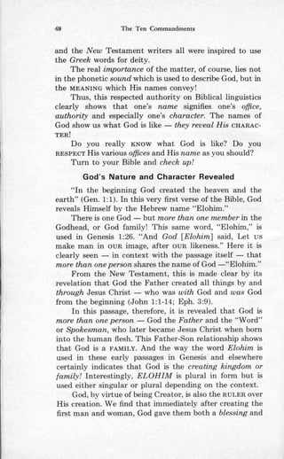 Ten commandments (prelim 1972)