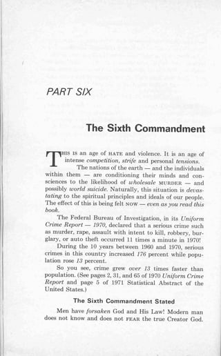 Ten commandments (prelim 1972)