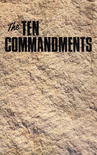 Ten commandments (prelim 1972)