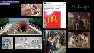 Publicité Chanel le Bowling
Installation irt orner nis apoor - ersailles
vaisselle Seletti Hybrid
COMMENT SURPRENDRE ET ÉTONNER ?
TÉLESCOPAGE
x lassi e
installation lexe onda o - raine
a alerie des monstres lase
o a es dans le temps énédicte acroix
 