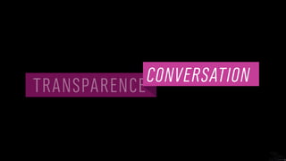 TRANSPARENCE
CONVERSATION
 