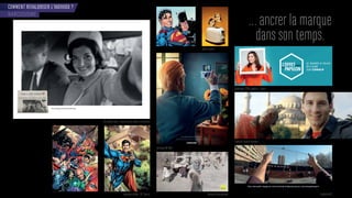 COMMENT REVALORISER L’INDIVIDU ?
… ancrer la marque
dans son temps.
NARCISSISME
ariantes sel es - omics
e ape imes - o can t et closer to t e ne s
Amnesty International licité
licité r is ir a s
énéri e l et papillon - anal
Samsung NX Mini
el e oaster
 