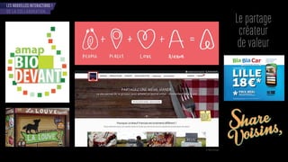 LES NOUVELLES INTERACTIONS !
DE LA COLLABORATION...
e parta e
créateur
de valeur
e ran ais
 
