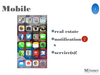 Mobile

1

real estate
notifications
service(s)!

2

 