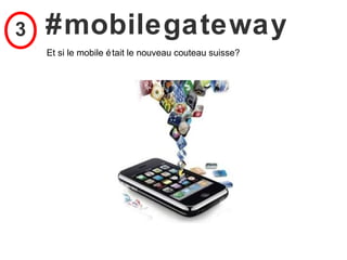 3   #mobilegateway
    Et si le mobile é tait le nouveau couteau suisse?
 