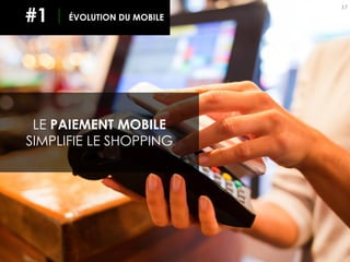 17
LE PAIEMENT MOBILE
SIMPLIFIE LE SHOPPING
ÉVOLUTION DU MOBILE#1
 