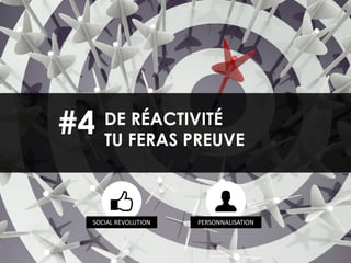 59
DE RÉACTIVITÉ
TU FERAS PREUVE
#4
SOCIAL REVOLUTION PERSONNALISATION
 