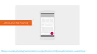 https://www.google.com/design/spec/animation/meaningful-transitions.html#meaningful-transitions-visual-continuity
Motion provides meaning
 