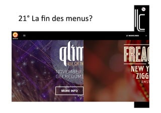 21°	La	ﬁn	des	menus?	
 