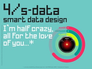 S’ENTRAÎNER
BOUGER
SE LEVER
4/s-data
smart data design
I’m halfcrazy,
all for the love
ofyou…*
* « Je suis à moitié fou, d...
