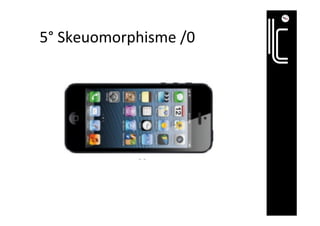 5°	Skeuomorphisme	/0	
 
