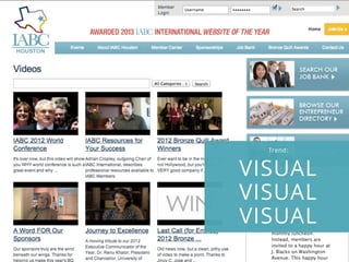 Trend: 
VISUAL 
VISUAL 
VISUAL 
 