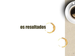 os resultados
22
 