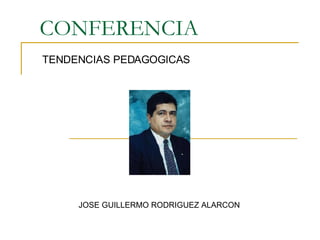 CONFERENCIA TENDENCIAS PEDAGOGICAS JOSE GUILLERMO RODRIGUEZ ALARCON 