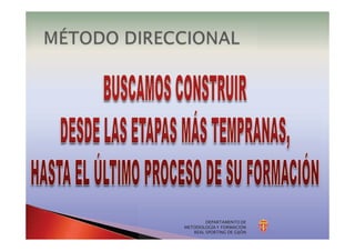 DEPARTAMENTO DE
METODOLOGÍA Y FORMACIÓN
REAL SPORTING DE GIJÓN
 