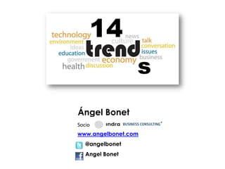 www.angelbonet.com
@angelbonet
Angel Bonet
Ángel Bonet
Socio
 