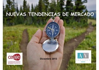 NUEVAS TENDENCIAS DE MERCADO

!
!
!

II JORNADAS EMPRENDEDORES
Sierra de Albarracín
Diciembre 2013
15 de marzo de 2011

 