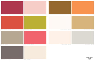 Laadimno Raos | 90RR 69/101 Laanrja Faeist | 68YR 28/701 
Campo Amanteigado | 20YY 51/306 
Vermelho Distintivo | 30YR 21/505 
Obelcios | 20YY 45/114 Sioorrs Jaaacimno | 90RR 27/440 Corços Bacnors | 10YY 72/021 
Vidro Esfumaçado | 50YR 22/052 
Cobre Califórnia | 00YY 23/557 
Brilho de Paris | 90RR 16/386 
Fractal | 00YY 83/034 
Cappuccino | 00YY 21/321 
Capim-Cidreira | 60YY 39/654 Castanha Espanhola | 80YR 13/325 
 