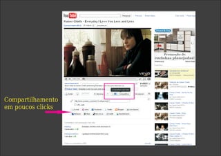 Compartilhamento
em poucos clicks
 