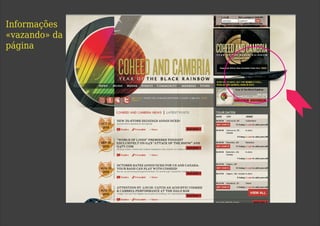 Informações
«vazando» da
página
 