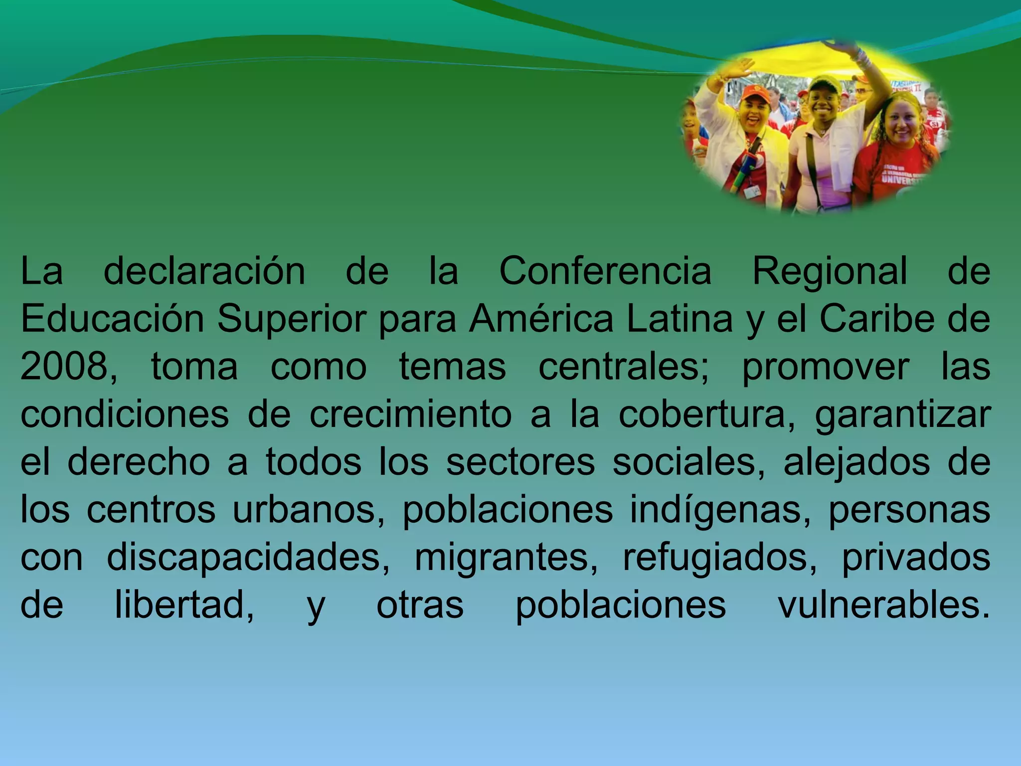 Tendencias de la educación superior en america latina y el caribe | PPT