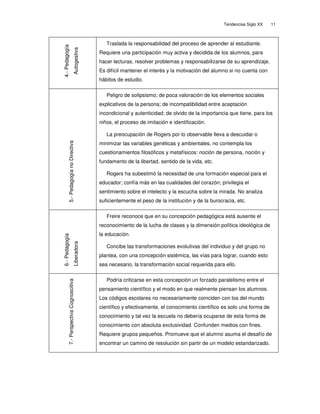 Tendencias educativas del siglo xx