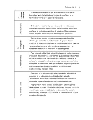 Tendencias educativas del siglo xx
