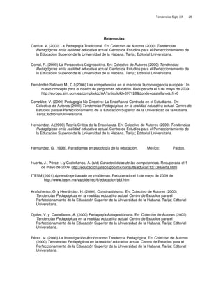 Tendencias educativas del siglo xx