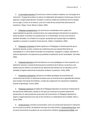 Tendencias educativas del siglo xx